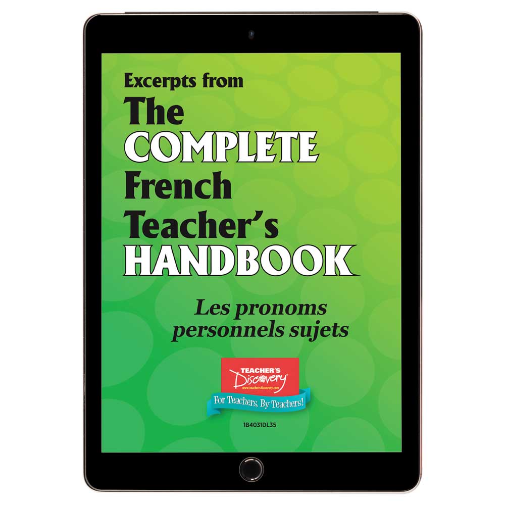 Les pronoms personnels sujets - French - Book Excerpt Download