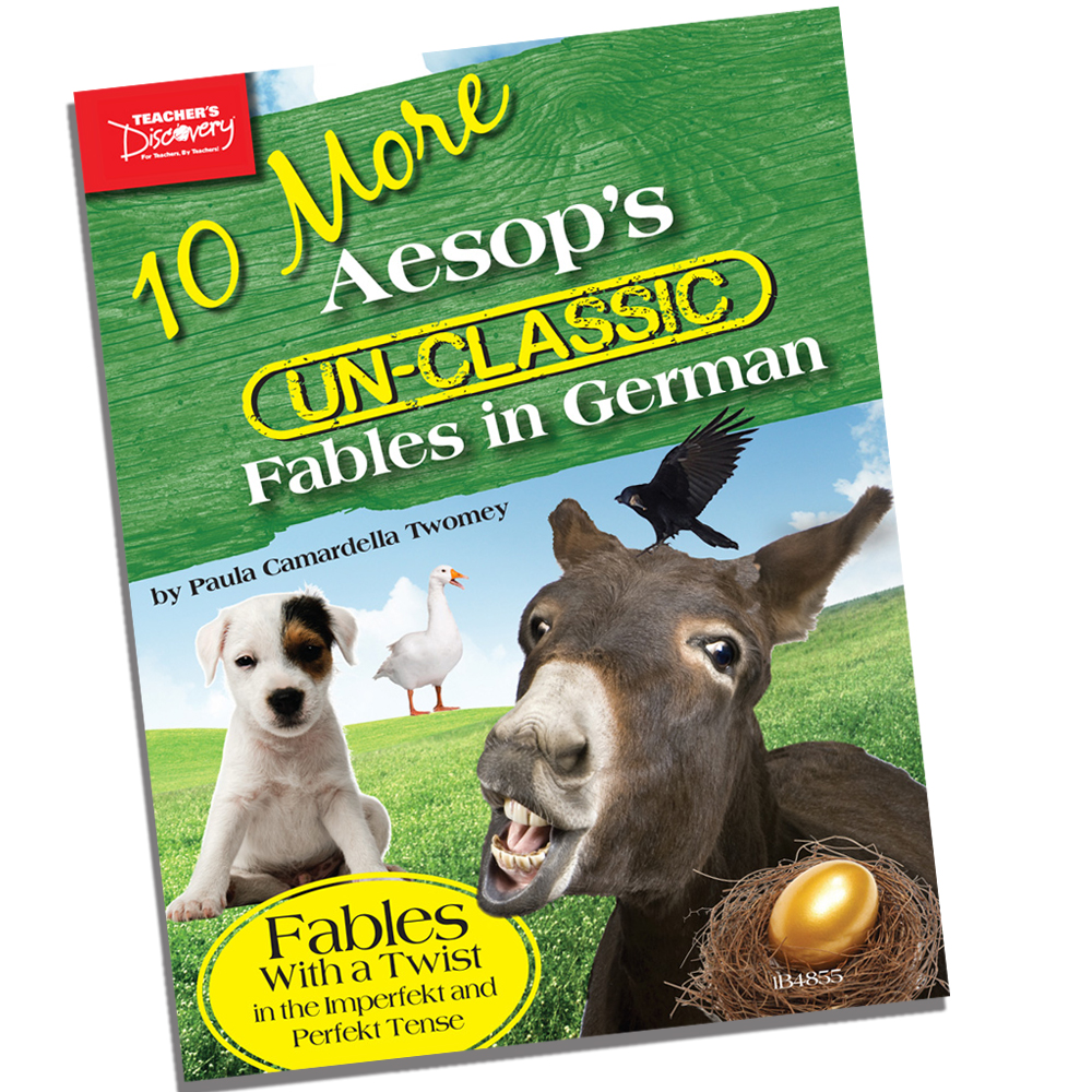 10 More Aesop's Un-Classic Fables in German Past Tense Book  