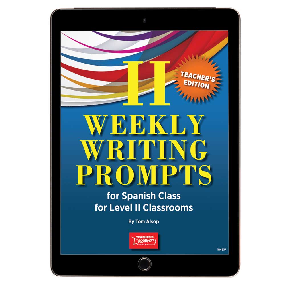 Weekly Writing Prompts for Spanish Level 2 Book