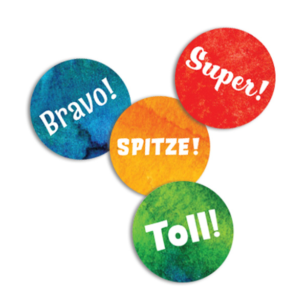 Ombre Dot German Stickers