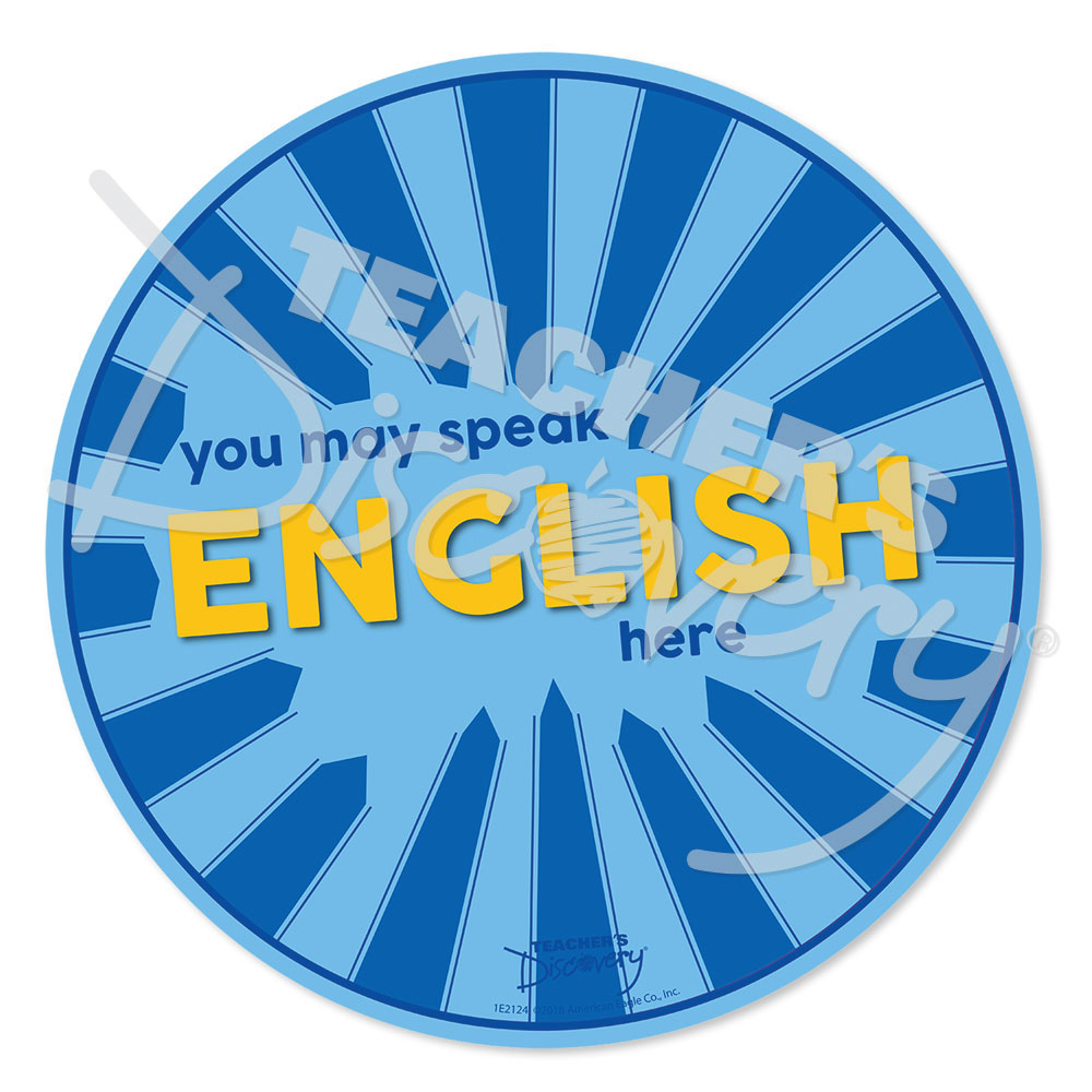 Speak English Here Floor Sticker