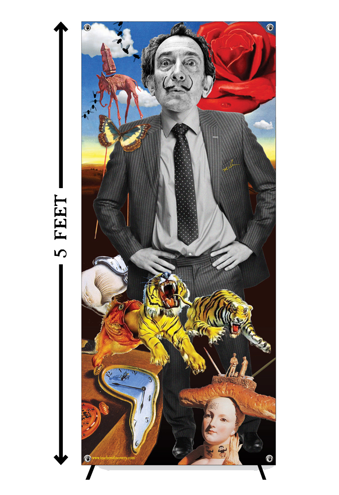 Salvador Dali Stand-Up (Vinyl Banner with X-Stand)