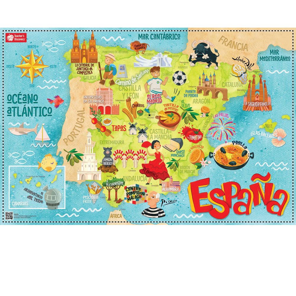Illustrated Map of Spain