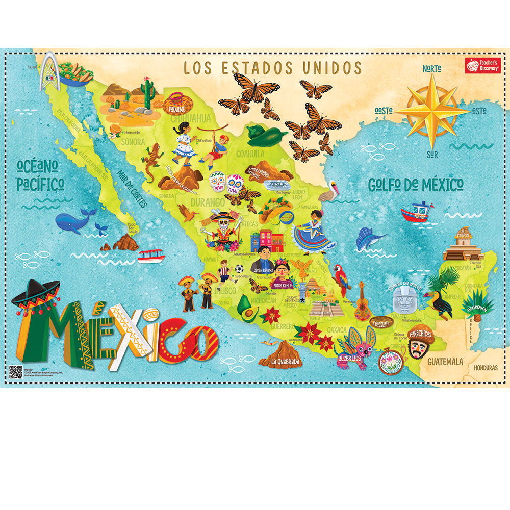 Illustrated Map of Mexico