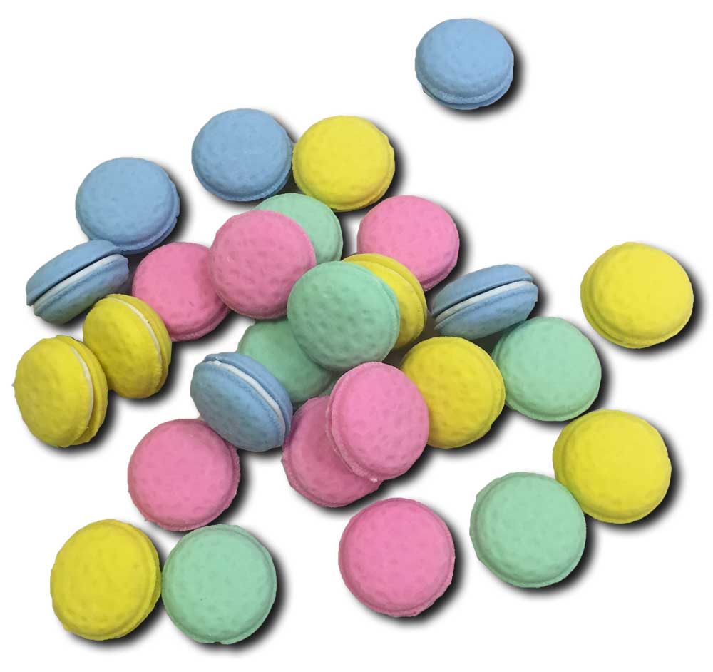 Macaron Erasers Set of 36