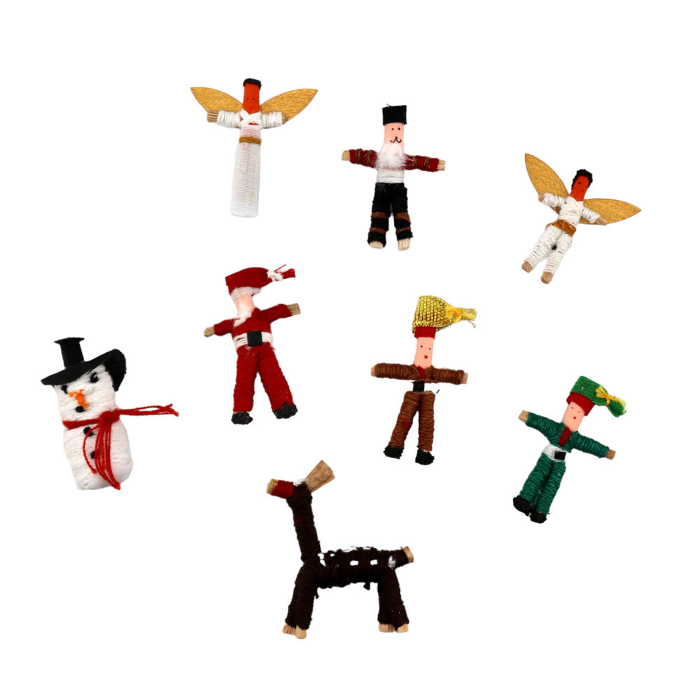 Guatemalan Christmas Worry Dolls - 8 Pack Assorted