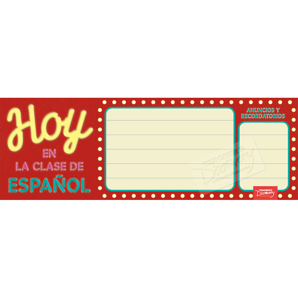 Message Marquee Dry-Erase Spanish Poster