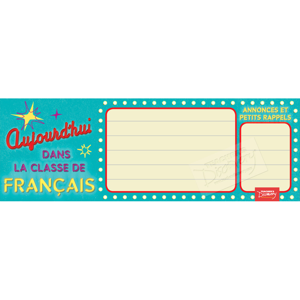 Message Marquee Dry-Erase French Poster