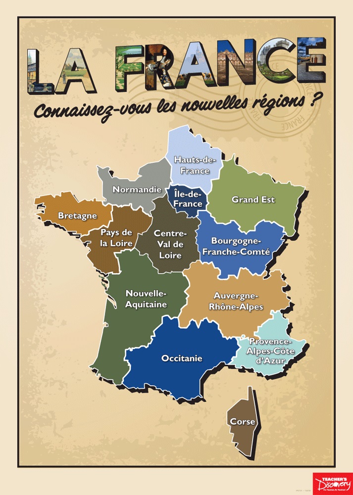 French Regions Poster