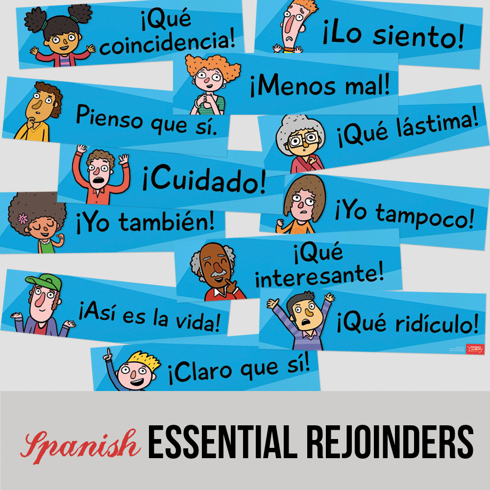 Essential Spanish Rejoinder Signs - Set of 12