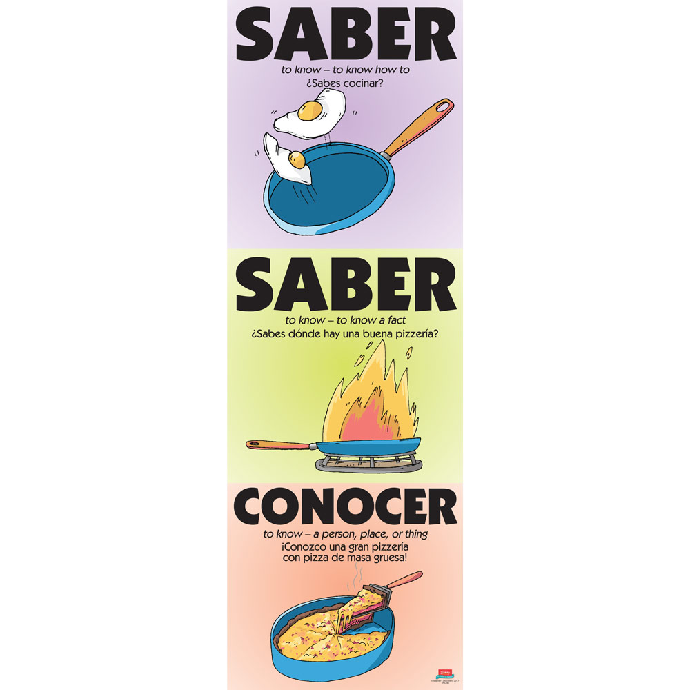 Vexing Verbs Saber and Conocer Spanish Poster