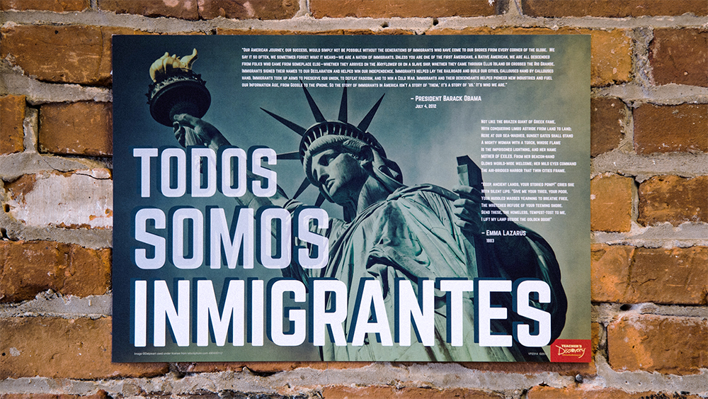 We Are Immigrants Spanish Mini-Poster