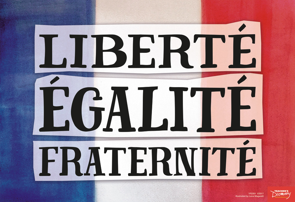 Liberty, Equality, Fraternity French Mini-Poster