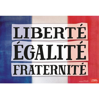 Liberty, Equality, Fraternity French Mini-Poster