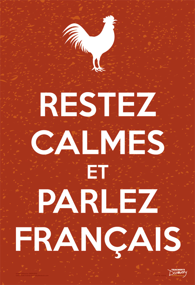 Keep Calm and Speak French Mini-Poster