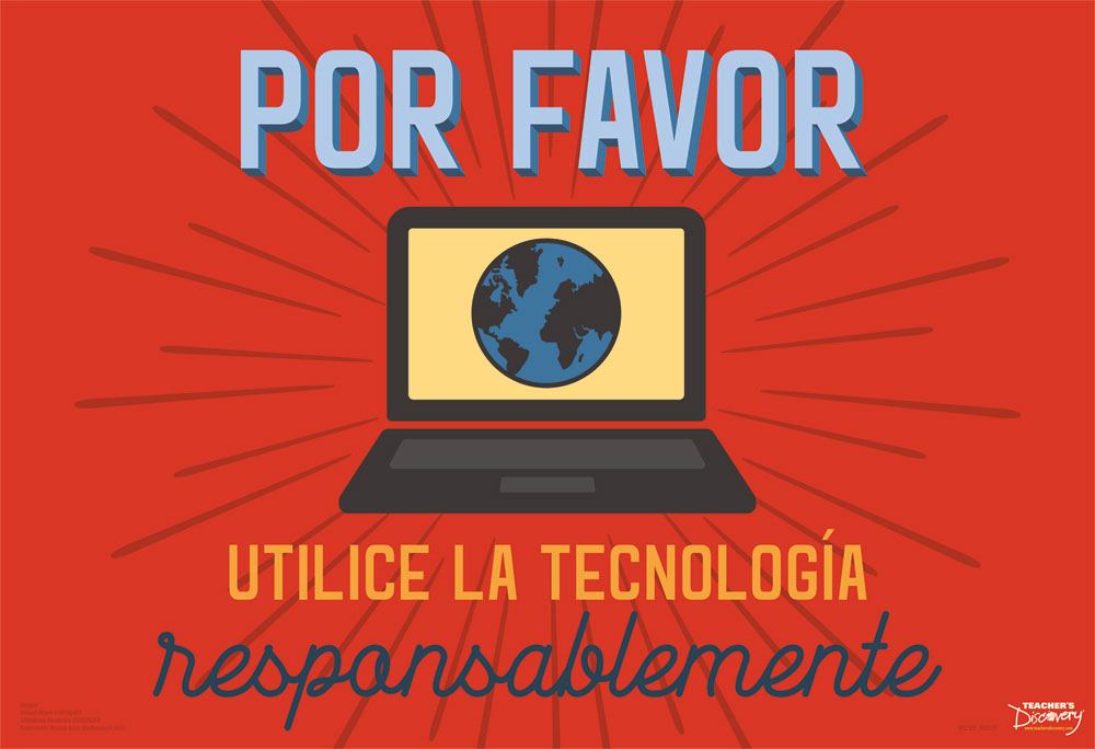 Use Tech Responsibly Spanish Mini-Poster
