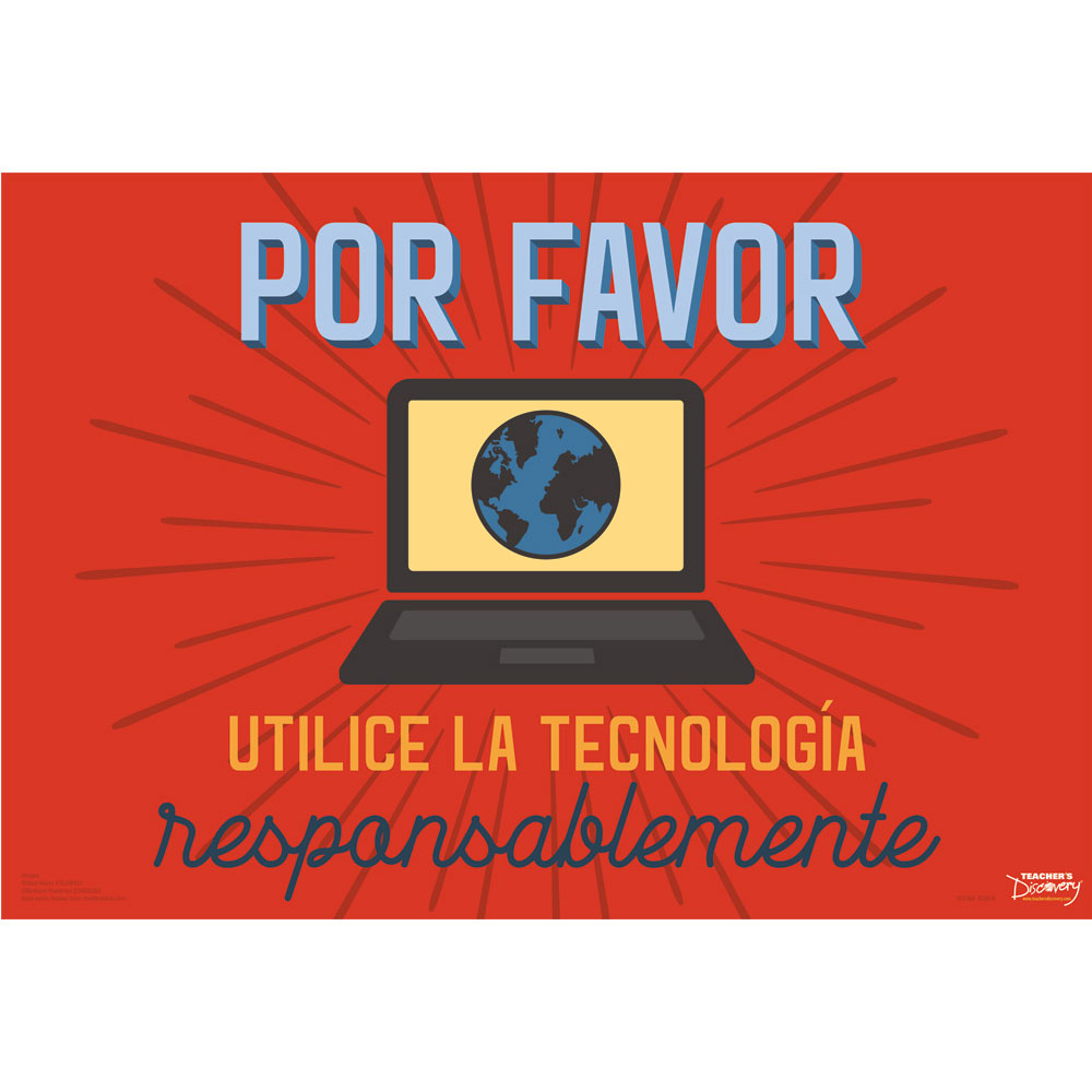Use Tech Responsibly Spanish Mini-Poster
