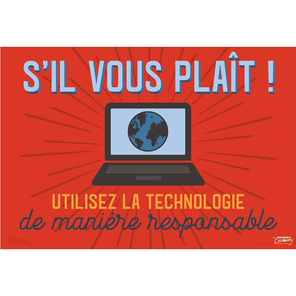Use Tech Responsibly French Mini-Poster