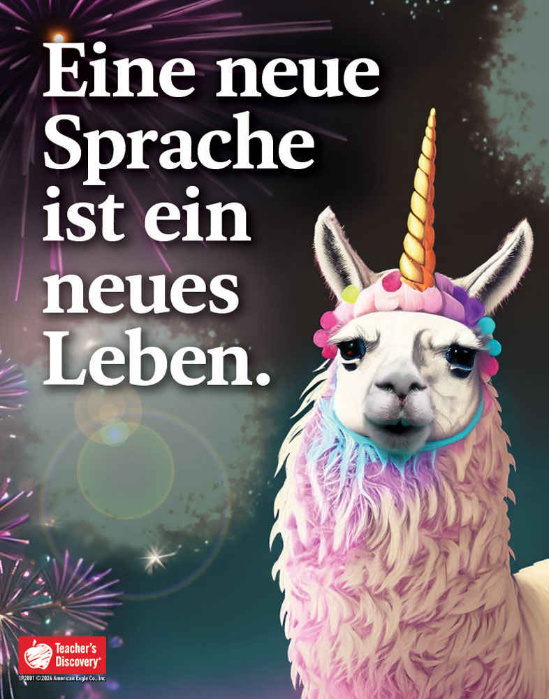 New Language, New Life Super Value German Poster