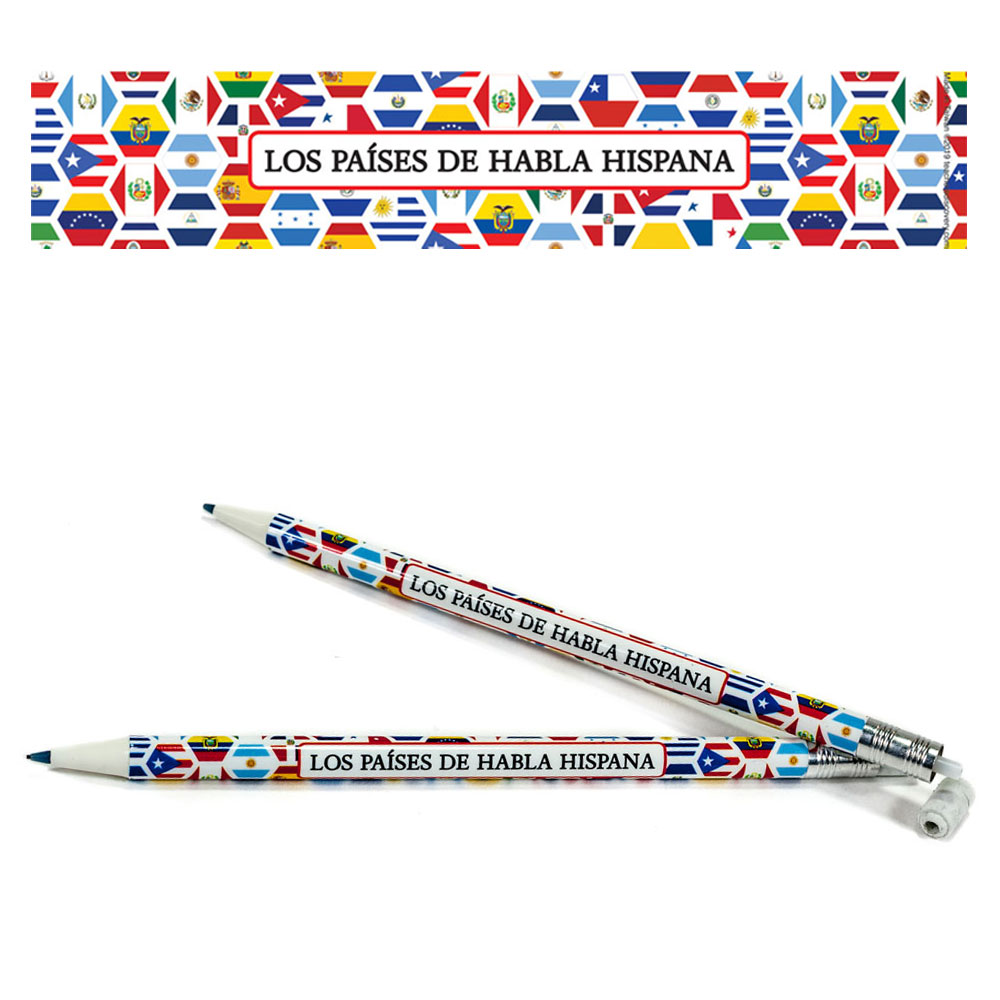 Spanish Flags Mechanical Enhanced® Pencils - One Dozen