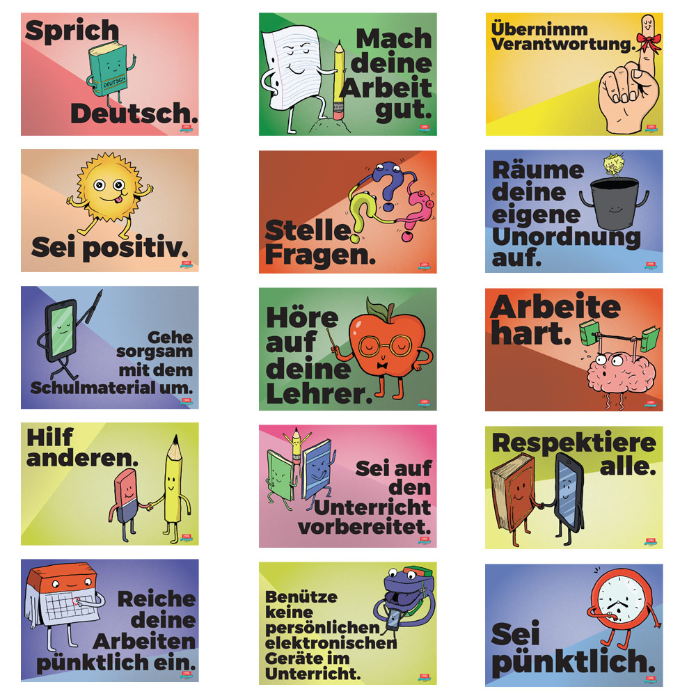 Common Sense Rules German Mini-Poster Set