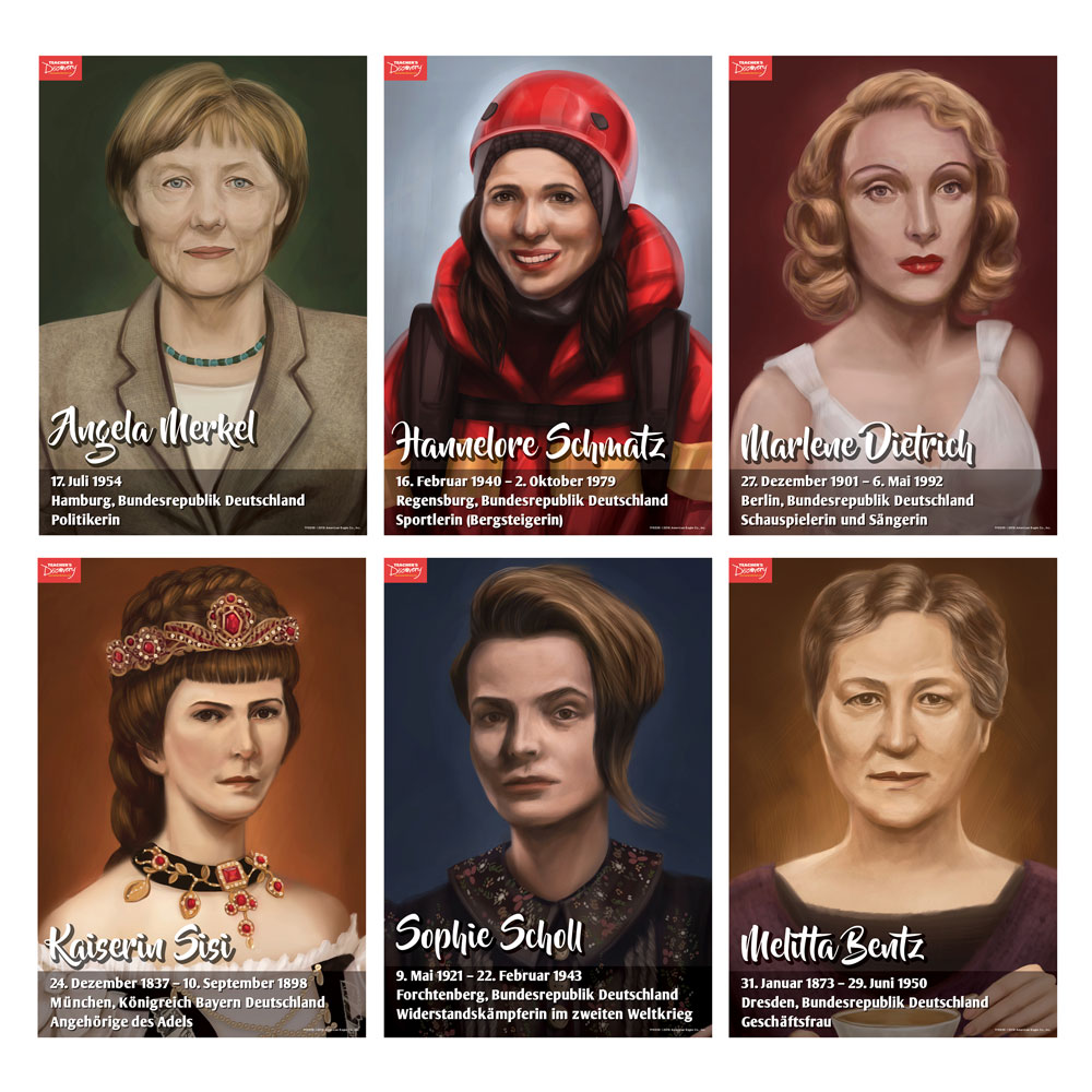 Revolutionäre Frauen Mini-Poster Set of 6