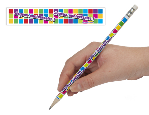 French Happy Birthday Enhanced® Pencils