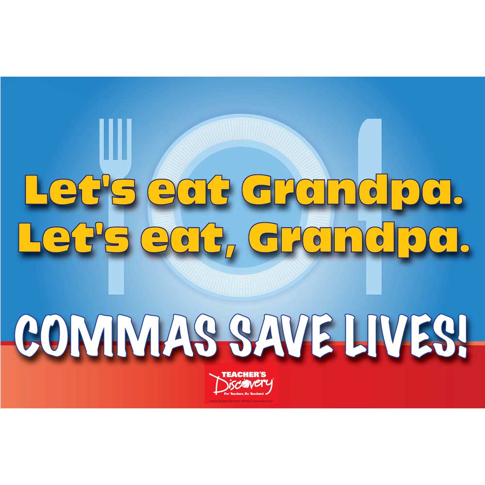 Commas Save Lives Mini-Poster