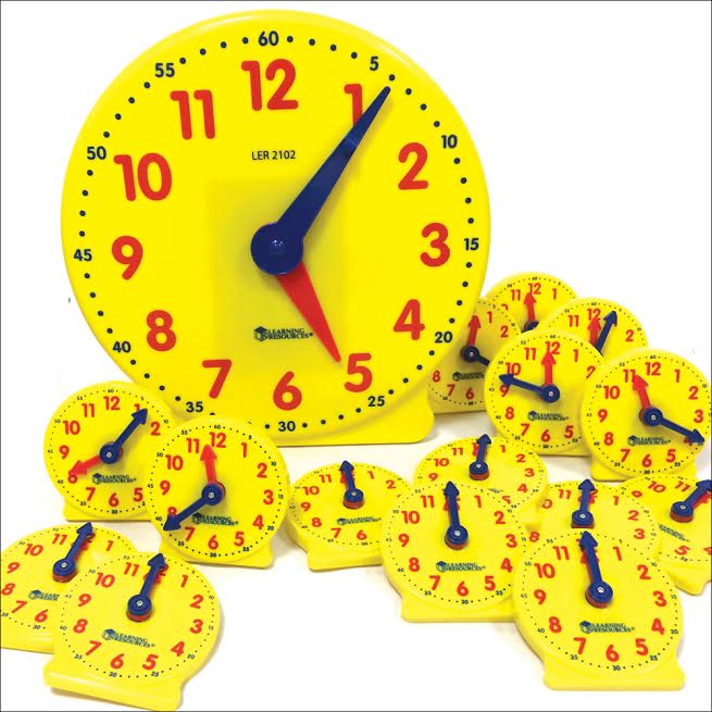 Large Teacher's Demonstration Clock and Mini Student Clocks