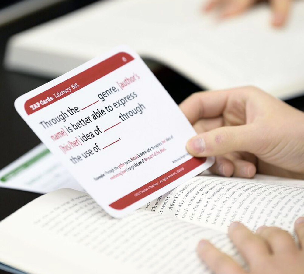 TAP Cards: Literary Text Card Set for High School