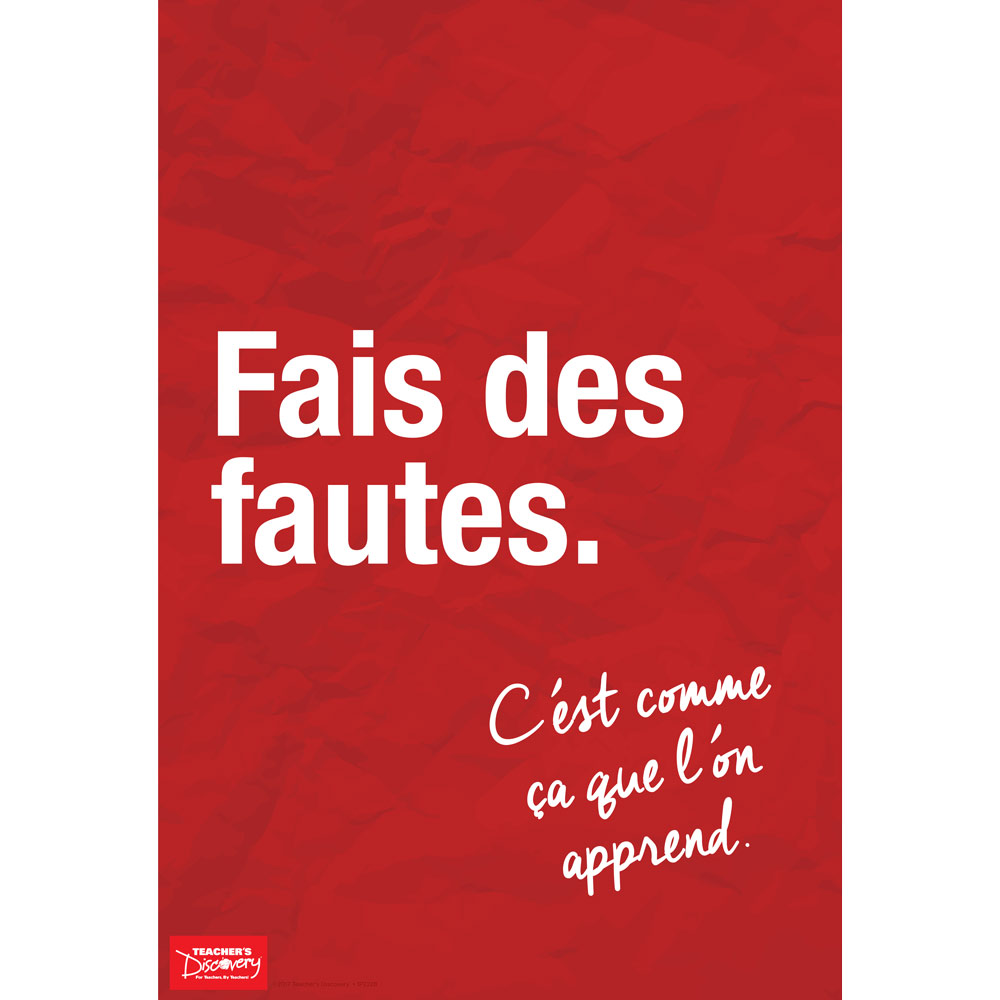 Make Mistakes French Mini-Poster