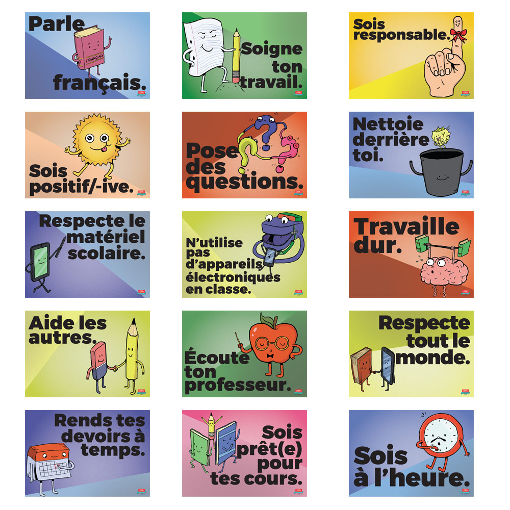 Common Sense Rules French Mini-Poster Set