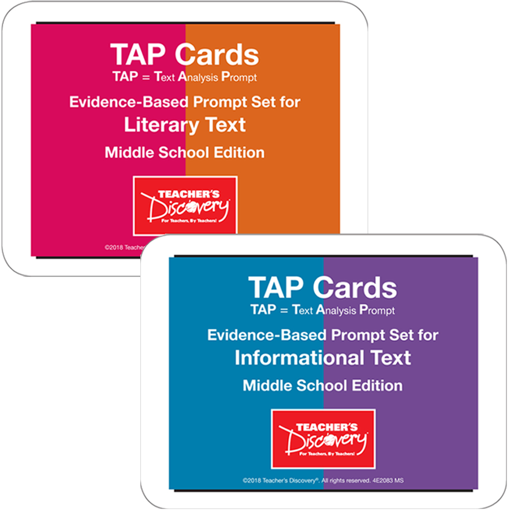 TAP Cards: Informational Text and Literary Text Card Sets for Middle School
