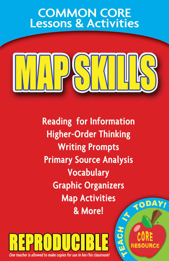  Common Core Lessons & Activities: Map Skills Book