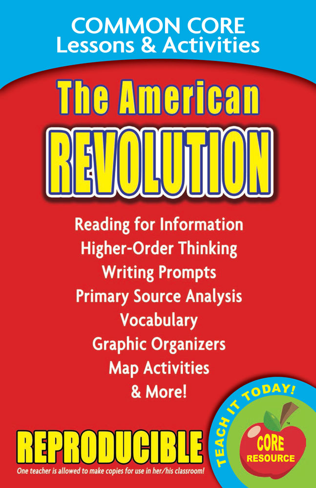  Common Core Lessons & Activities: The American Revolution Book