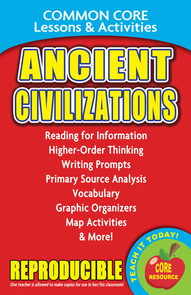  Common Core Lessons & Activities: Ancient Civilizations Book