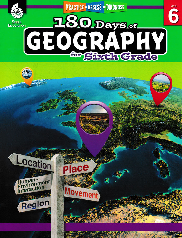 180 Days of Geography for Sixth Grade Book