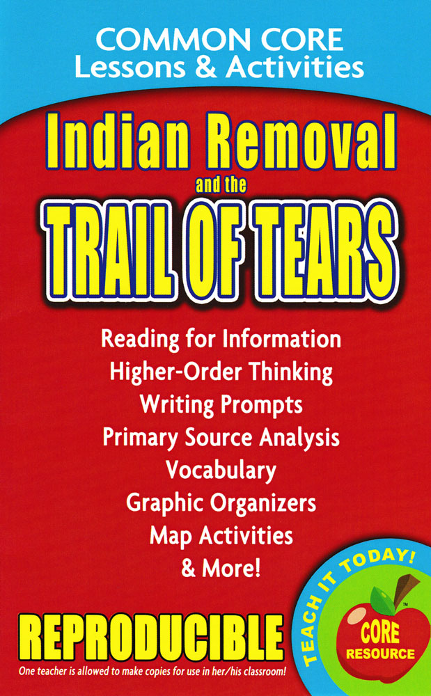 Common Core Lessons & Activities: Indian Removal and the Trail of Tears Book