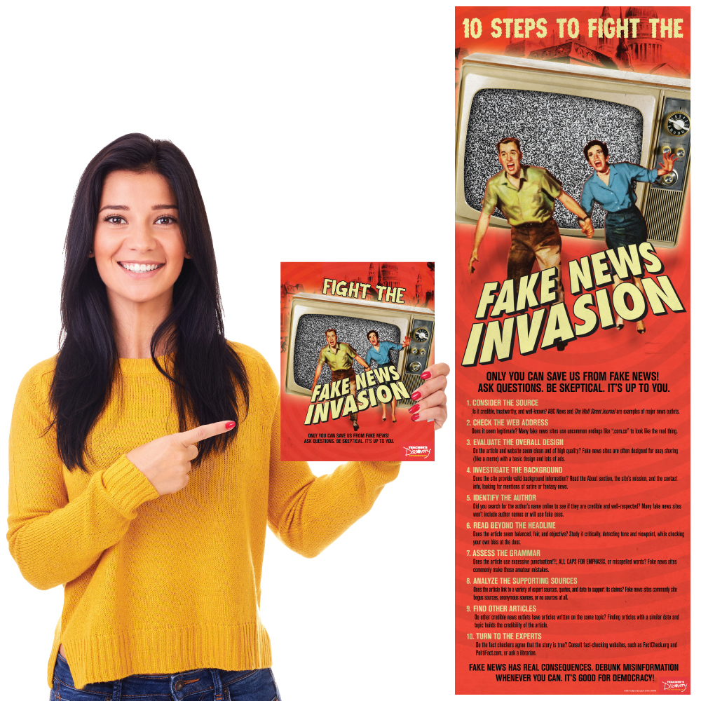 Fight the Fake News Invasion Print Book and Skinny Poster Set