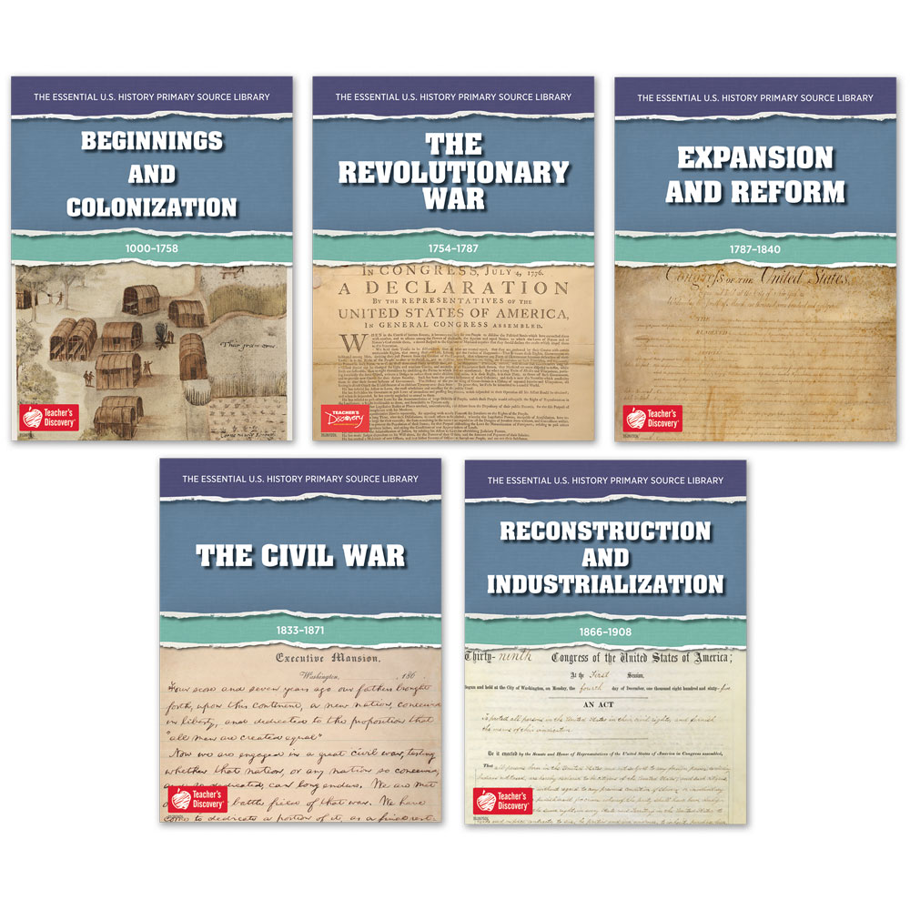 The Essential U.S. History Primary Source Library: Beginnings Through Industrialization Set of 5 Downloads