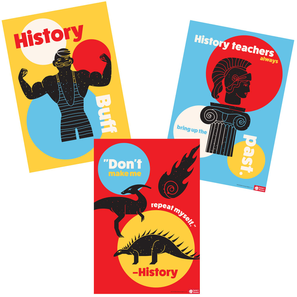Teaching History Mini-Poster Set of 3