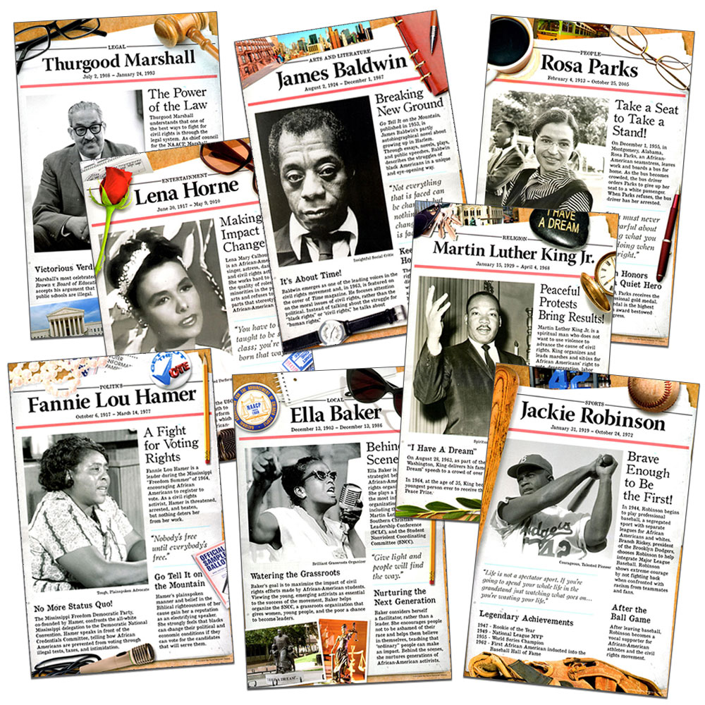 Civil Rights Pioneers Poster Set