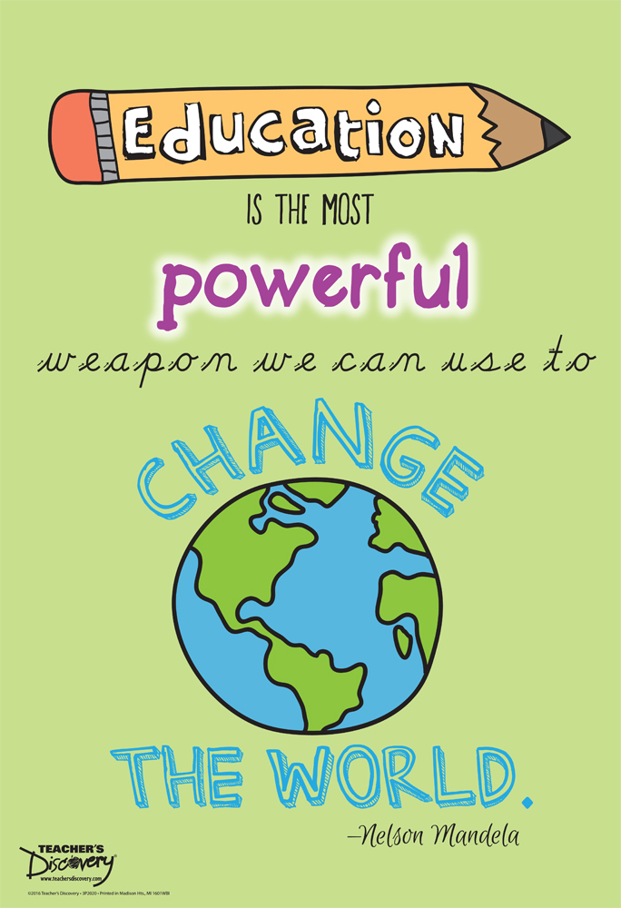 Education is the Most Powerful Weapon Mini-Poster