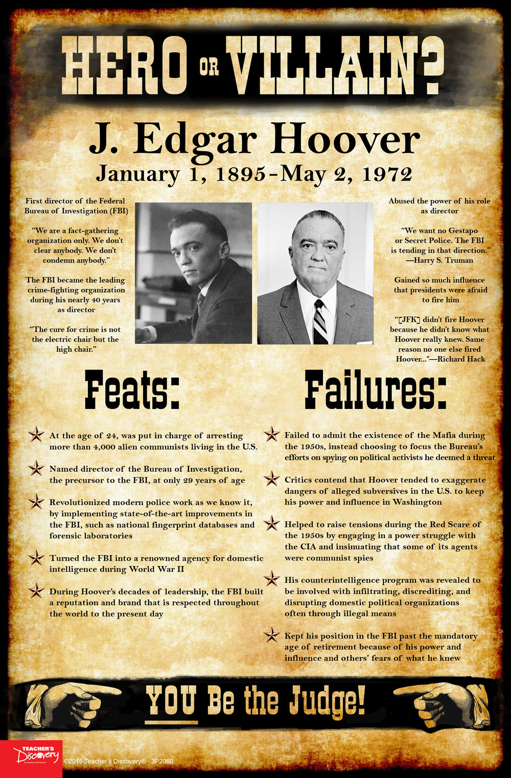 J. Edgar Hoover: Hero or Villain? Mini-Poster