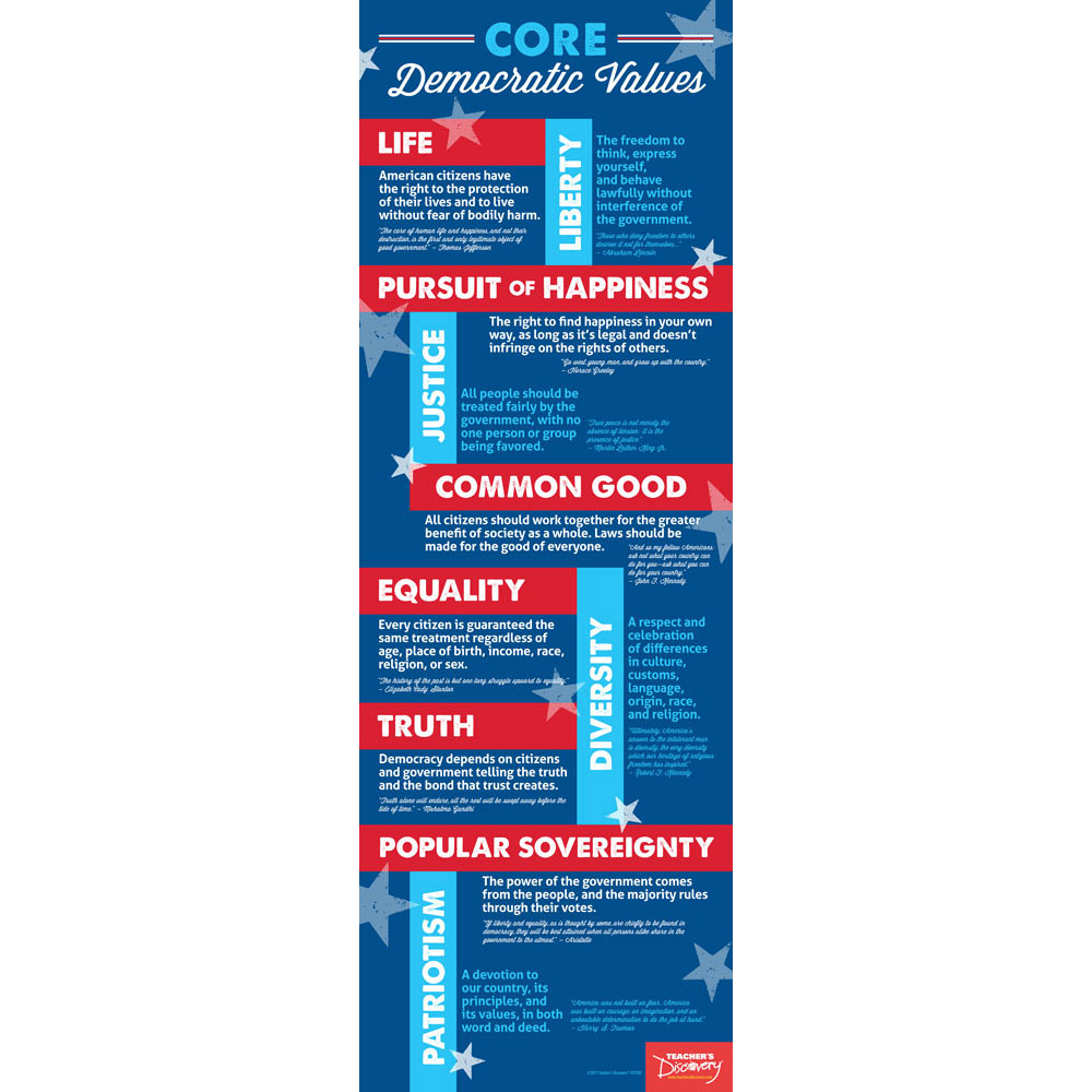 Core Democratic Values Skinny Poster
