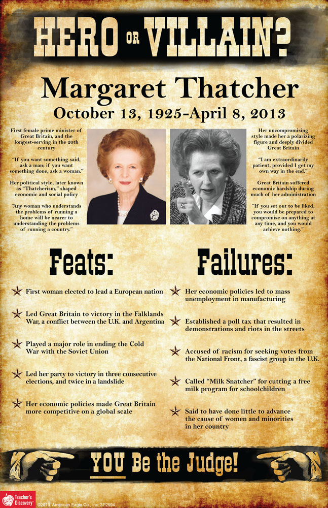 Margaret Thatcher: Hero or Villain? Mini-Poster