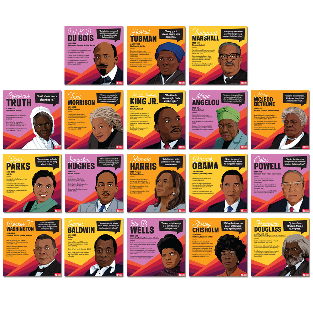 Influential Black Americans Mini-Poster Set
