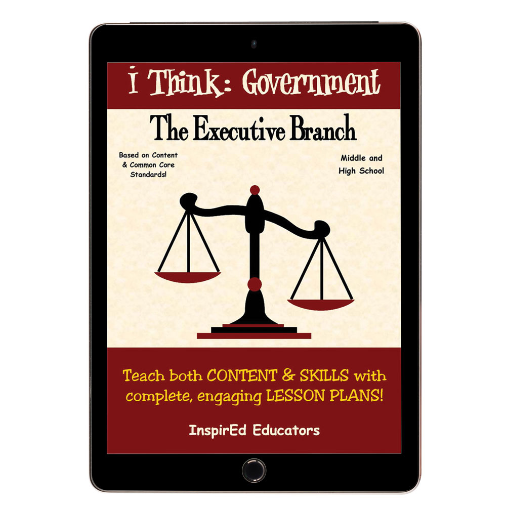 i Think: Government, The Executive Branch Activity Book