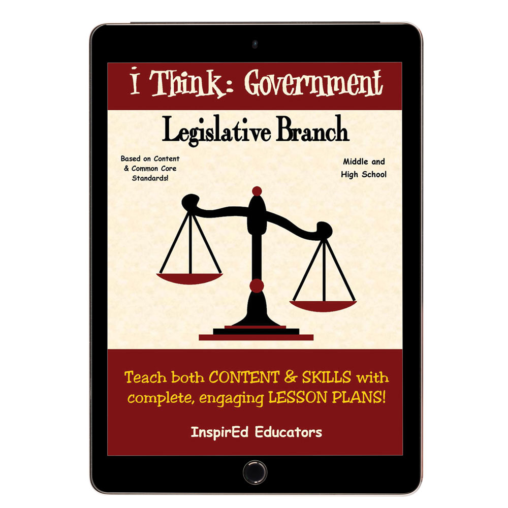 i Think: Government, The Legislative Branch Activity Book