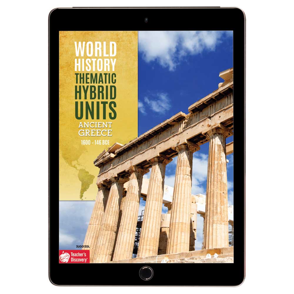 World History Thematic Hybrid Unit: Ancient Greece Download - Hybrid Learning Resource